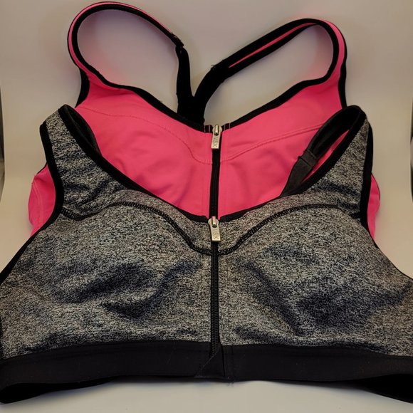 Victorias Secret Sports Bras Set Of Two Pink & Grey 34B - Picture 5 of 7